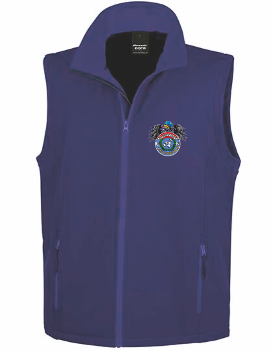 (Bild für) Softshell Gilet UN Veterans Logo mit Adler klein (2 Farben)